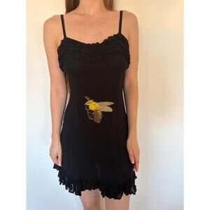 Bumble Bee Ruffle Frilly Miss Selfridge Knee Length Dress